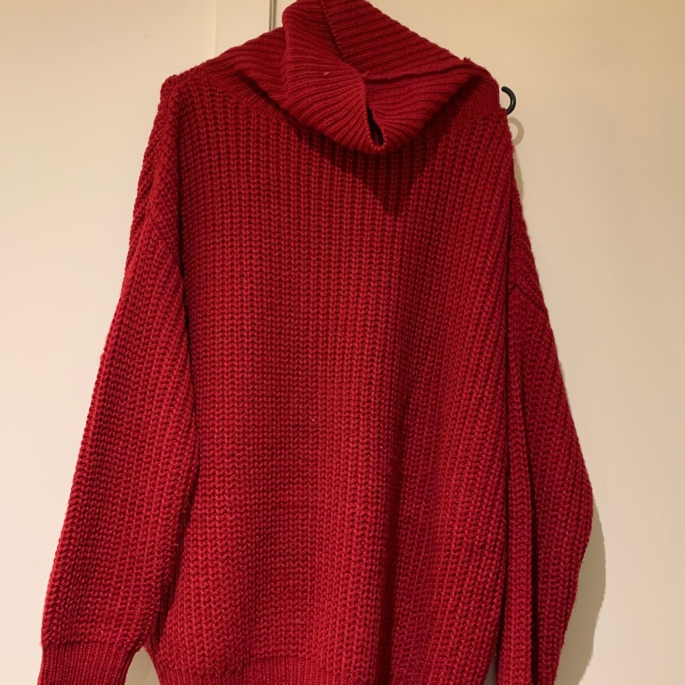 Red oversized knit